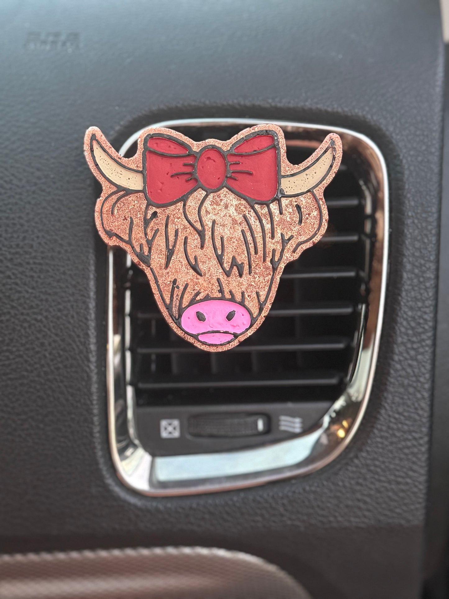 Highland Cow Vent Clip